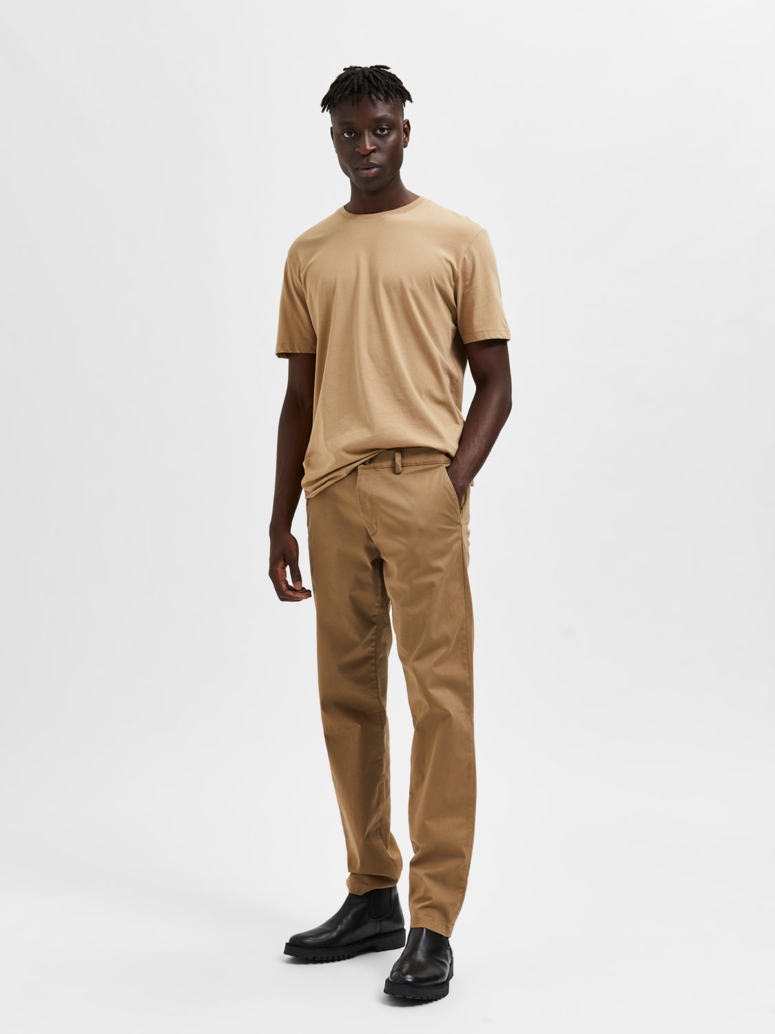 Slim Miles Chinos - Brun/ Ermine